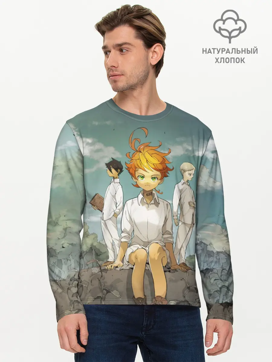 Мужской лонгслив базовый / The Promised Neverland (P007_P004ooo1699073, P004ooo1699073)