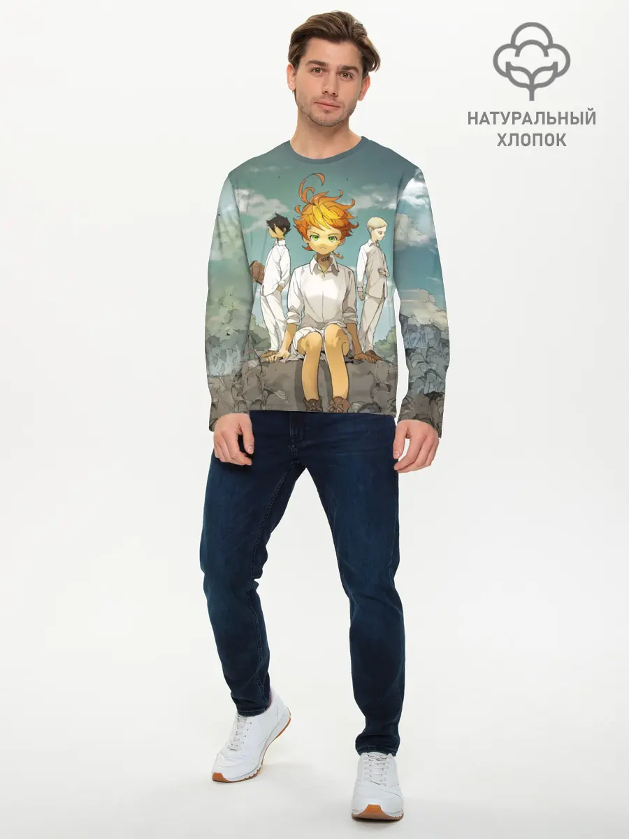 Мужской лонгслив базовый / The Promised Neverland (P007_P004ooo1699073, P004ooo1699073)