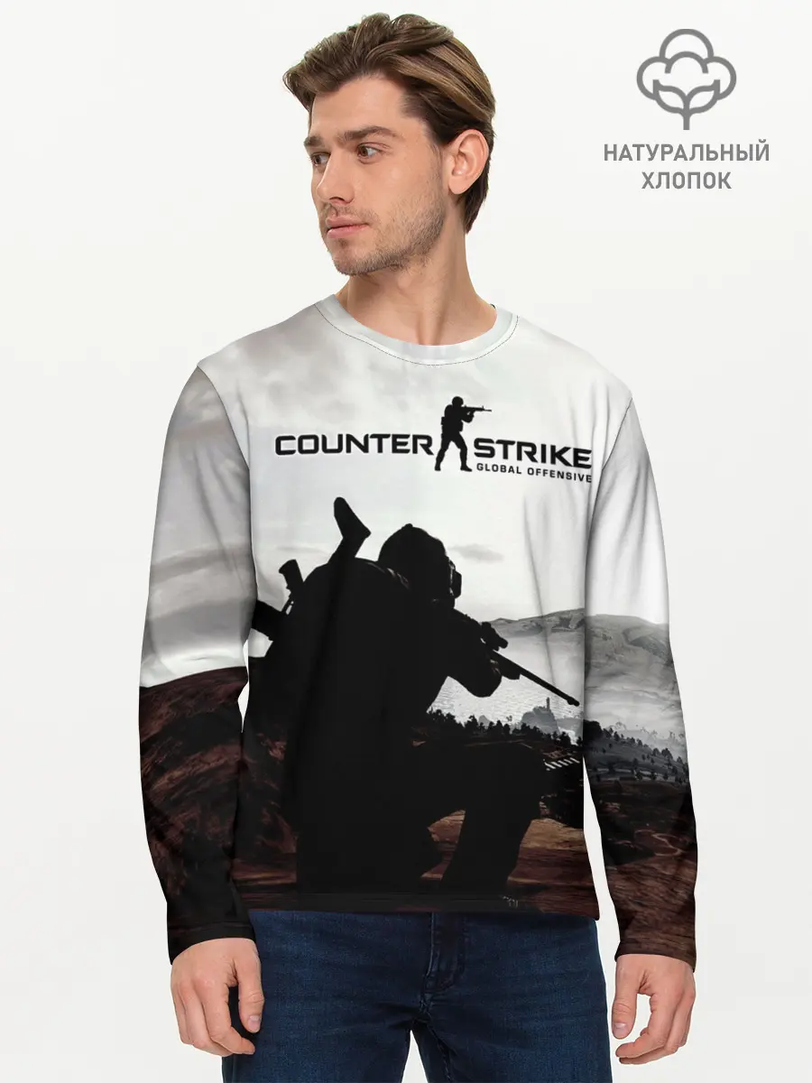 Мужской лонгслив базовый / CS:GO (P007_P004ooo1700755, P004ooo1700755)