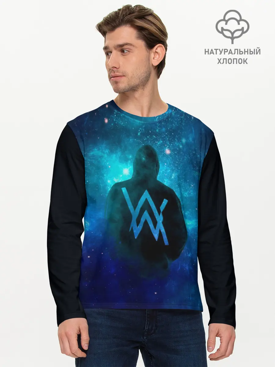 Мужской лонгслив базовый / Alan Walker (P007_P004ooo1701283, P004ooo1701283)