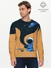 Мужской лонгслив базовый / Космонавт и чернила (P007_P004ooo1699907, P004ooo1699907)