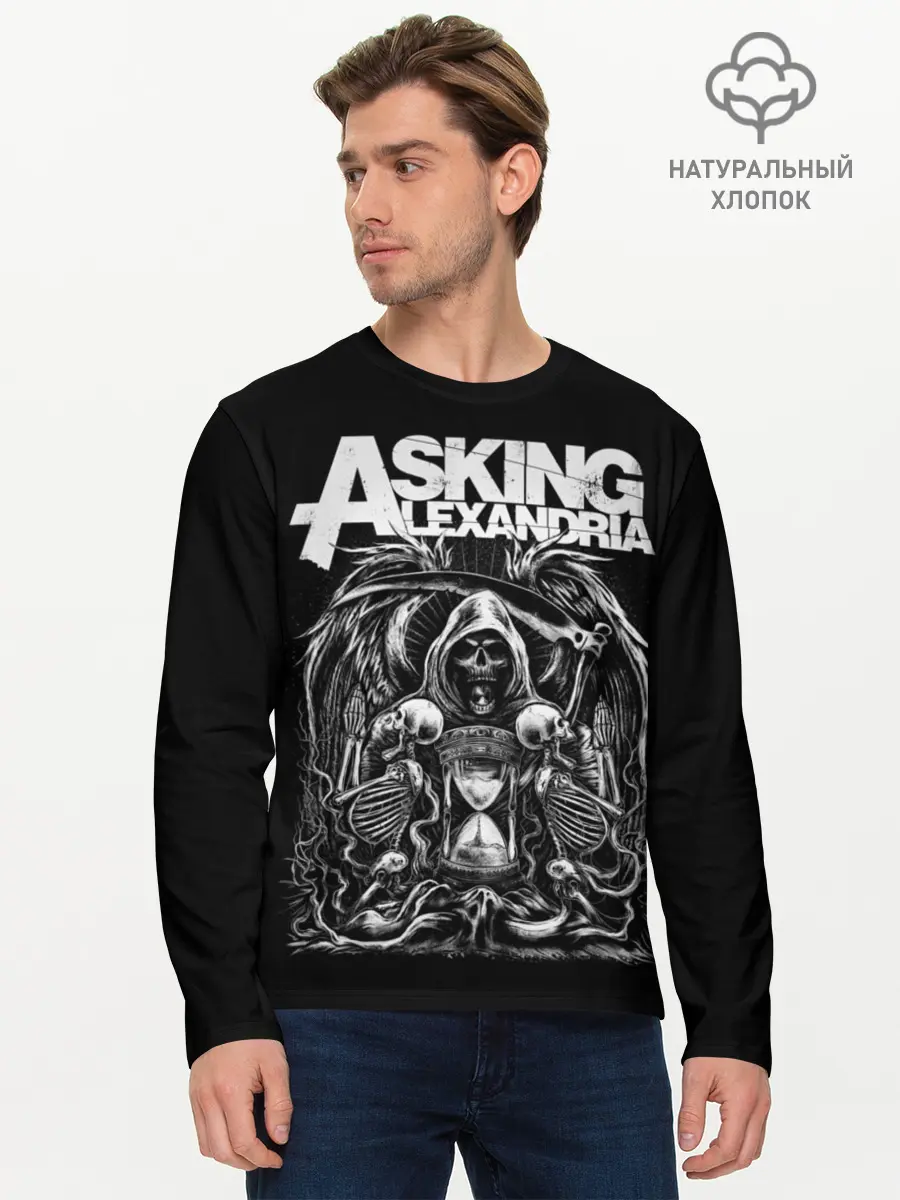 Мужской лонгслив базовый / Asking Alexandria (P007_P004ooo1701845, P004ooo1701845)