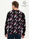 Мужской лонгслив базовый / Джоджо паттерн розовые лого (P007_P004ooo1701959, P004ooo1701959)