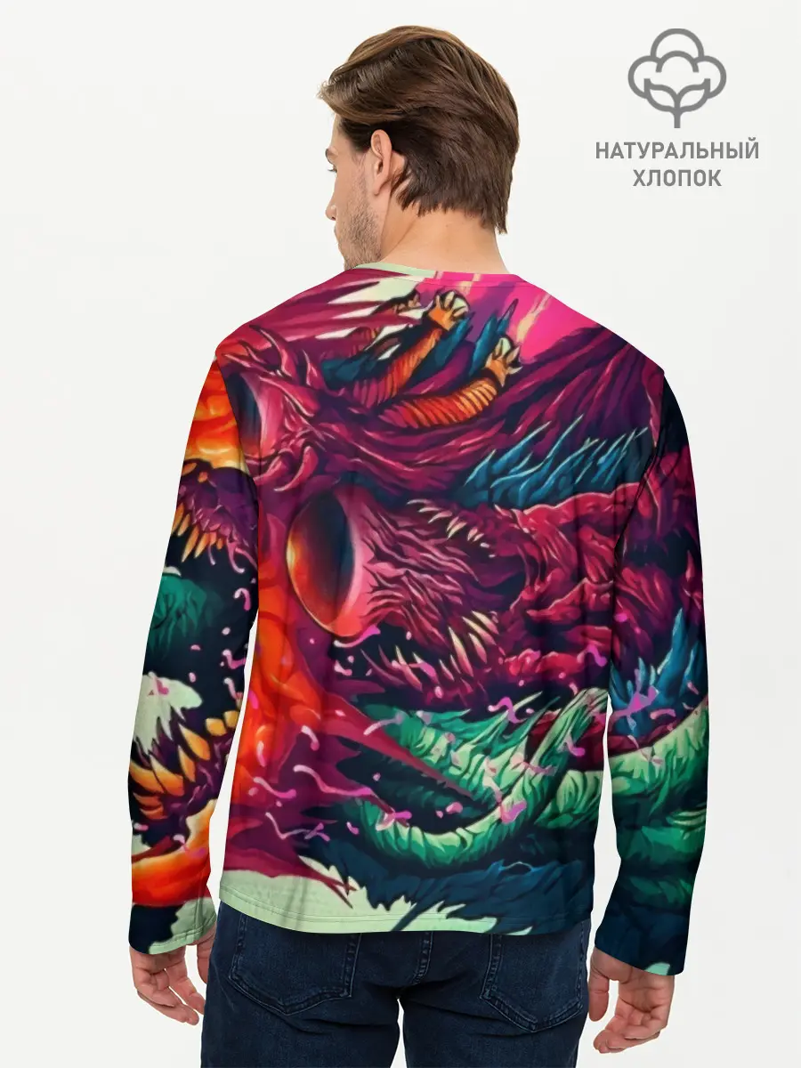 Мужской лонгслив базовый / CS GO hyper beast skin (P007_P004ooo1701337, P004ooo1701337)