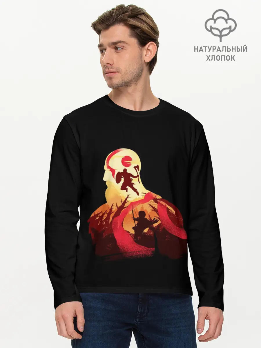 Мужской лонгслив базовый / God of War (P007_P004ooo1701395, P004ooo1701395)