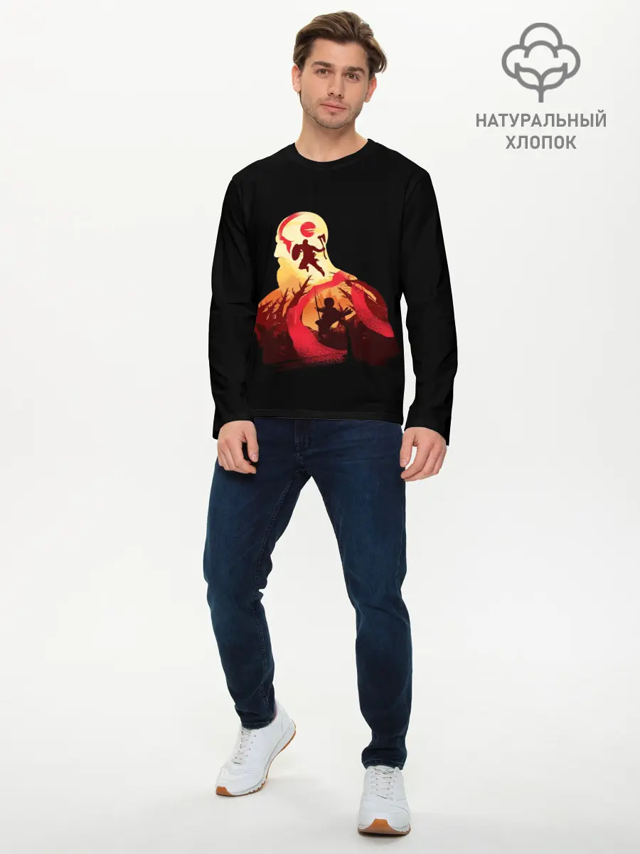 Мужской лонгслив базовый / God of War (P007_P004ooo1701395, P004ooo1701395)