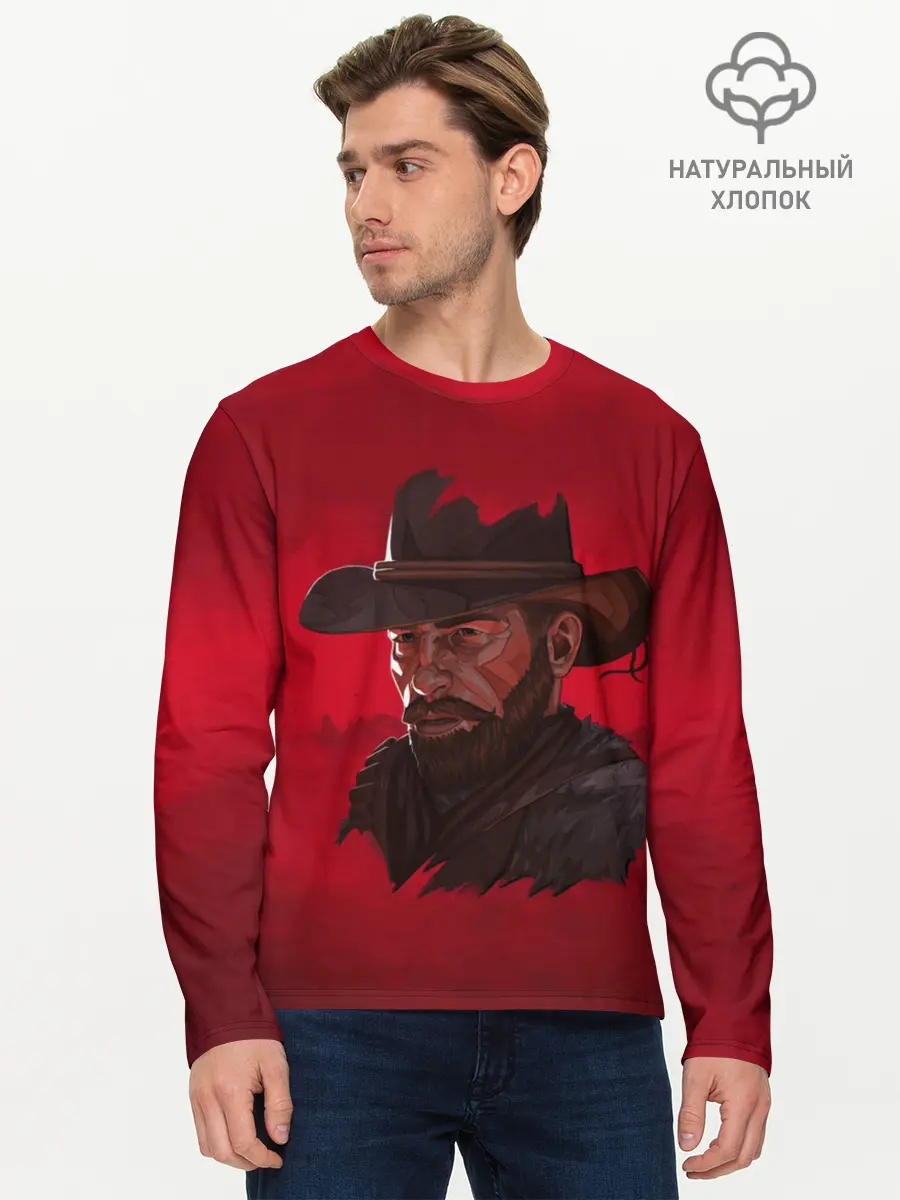 Мужской лонгслив базовый / Red Dead Redemption (P007_P004ooo1701527, P004ooo1701527)