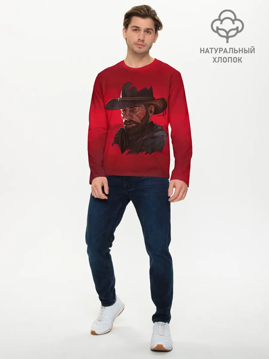 Мужской лонгслив базовый / Red Dead Redemption (P007_P004ooo1701527, P004ooo1701527)