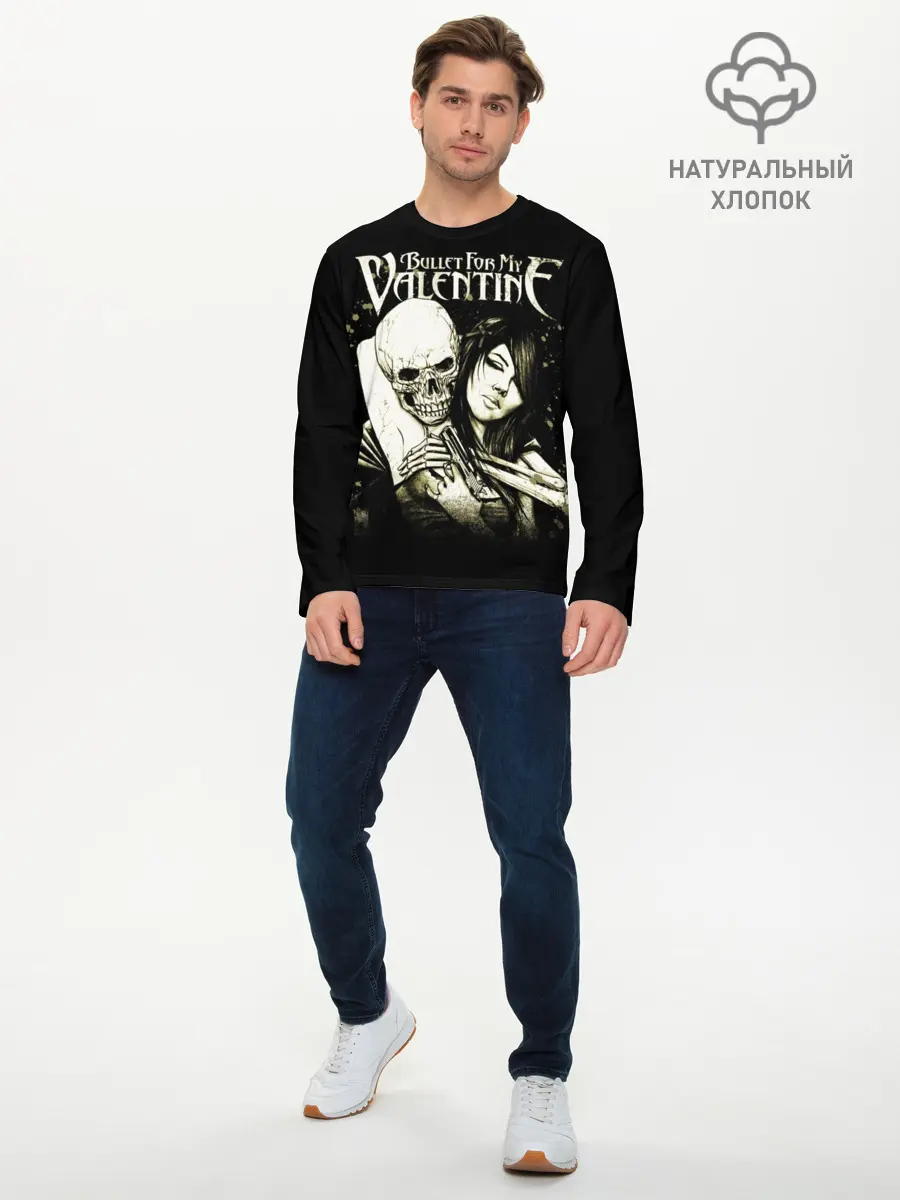 Мужской лонгслив базовый / Bullet For My Valentine (P007_P004ooo1702807, P004ooo1702807)