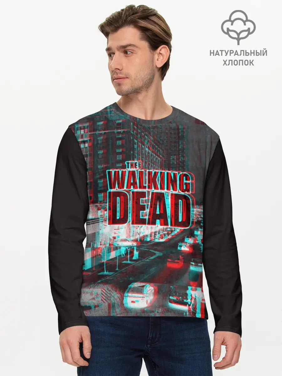Мужской лонгслив базовый / the walking dead glitch (P007_P004ooo1703787, P004ooo1703787)