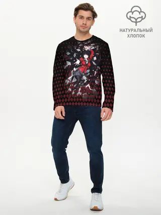 Мужской лонгслив базовый / Юмэко Джабами с картами (P007_P004ooo1703797, P004ooo1703797)