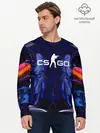 Мужской лонгслив базовый / CS GO WAVES SKIN (P007_P004ooo1702463, P004ooo1702463)