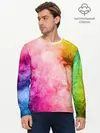 Мужской лонгслив базовый / Радужный дым (P007_P004ooo1702499, P004ooo1702499)