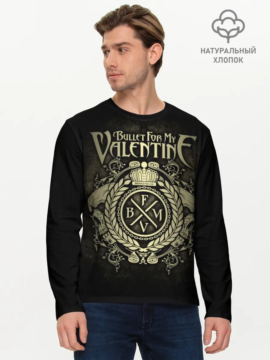 Мужской лонгслив базовый / Bullet For My Valentine (P007_P004ooo1702765, P004ooo1702765)