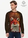 Мужской лонгслив базовый / Лисичка и яркая луна (P007_P004ooo1706933, P004ooo1706933)