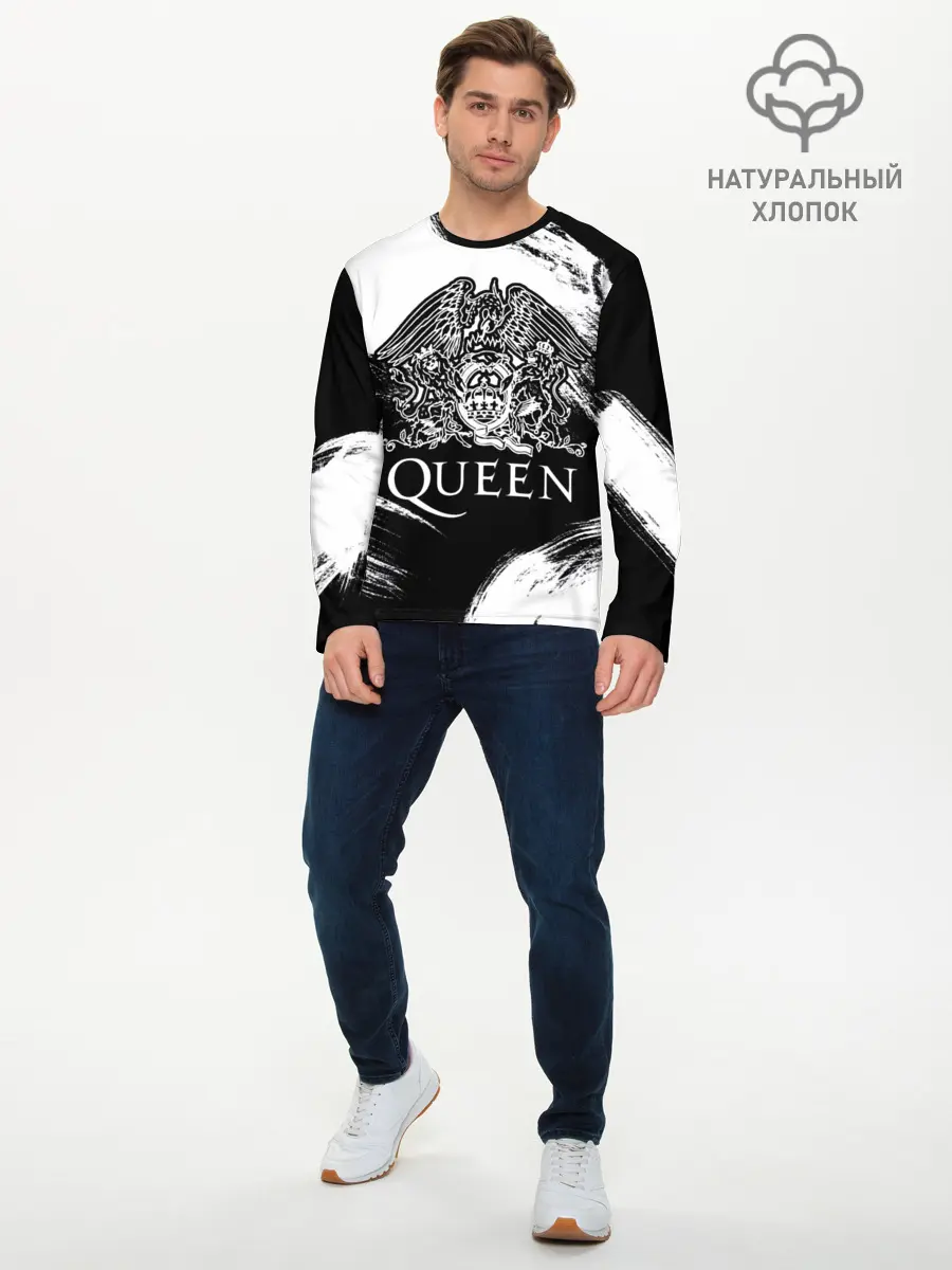 Мужской лонгслив базовый / Queen (P007_P004ooo1713151, P004ooo1713151)