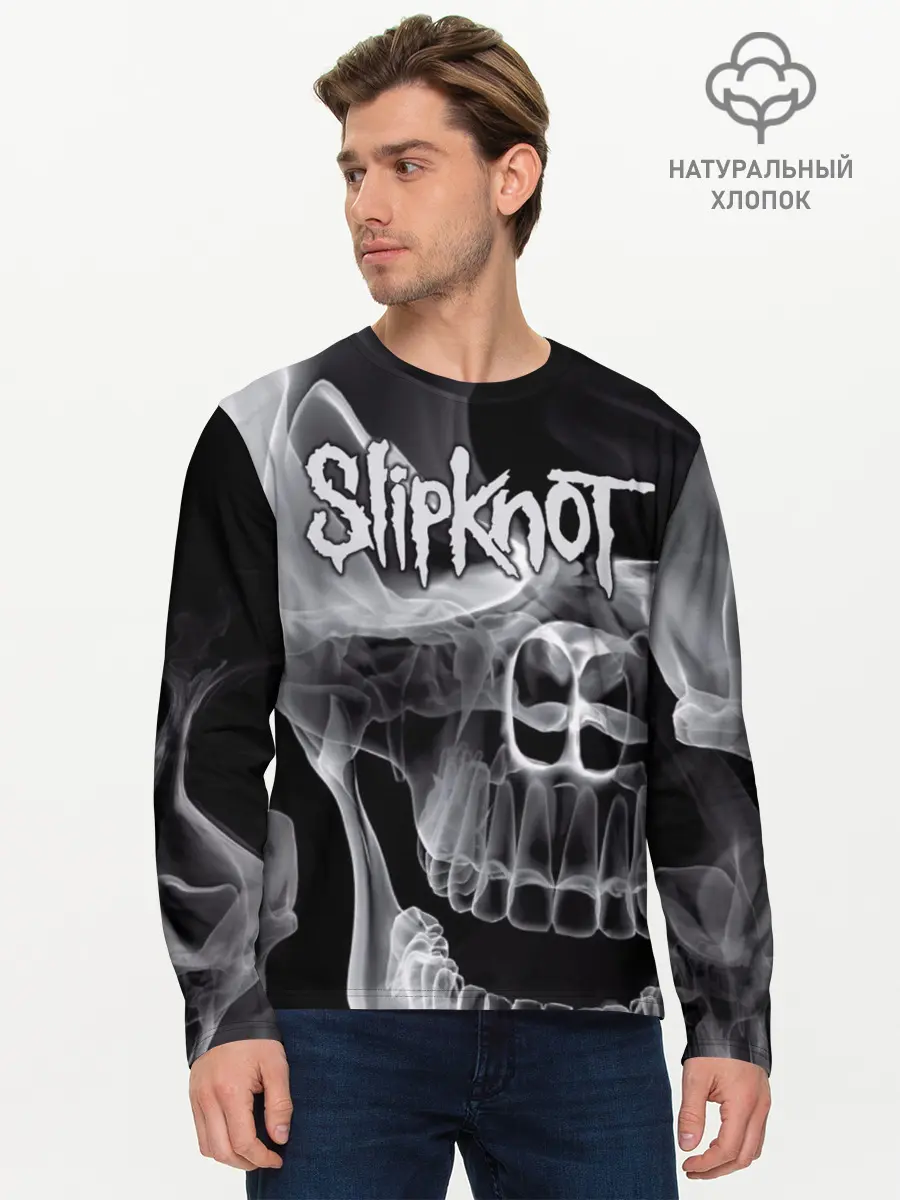 Мужской лонгслив базовый / Slipknot (P007_P004ooo1710651, P004ooo1710651)
