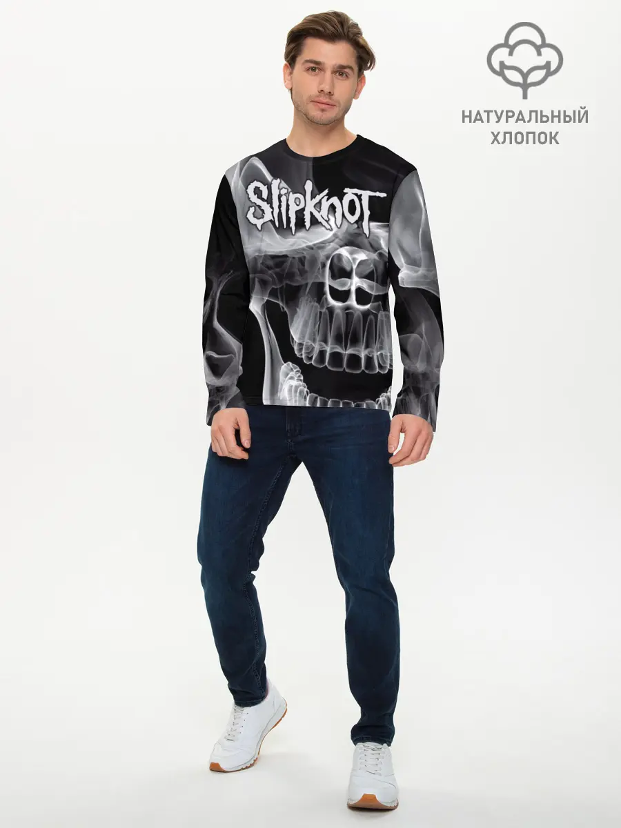 Мужской лонгслив базовый / Slipknot (P007_P004ooo1710651, P004ooo1710651)