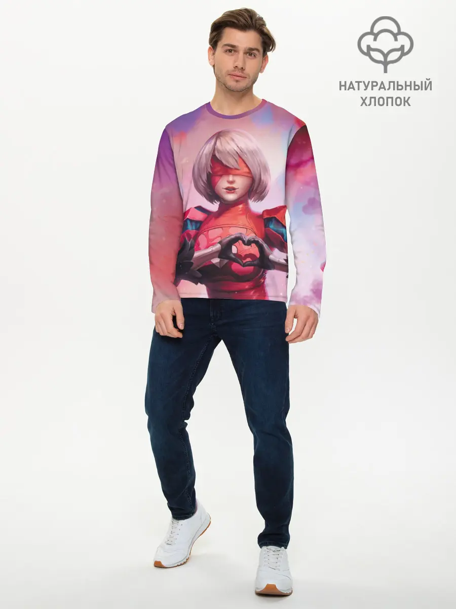 Мужской лонгслив базовый / NieR (P007_P004ooo1709551, P004ooo1709551)