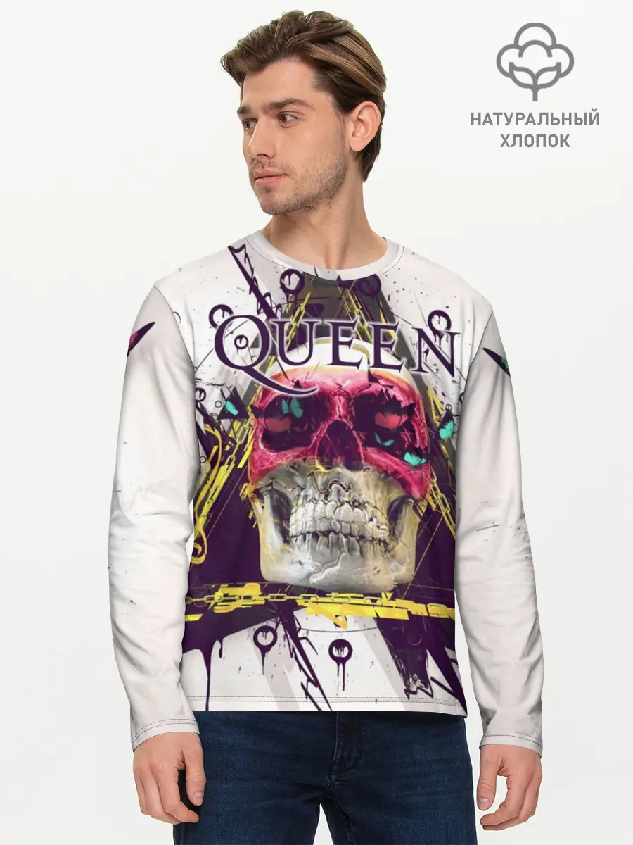 Мужской лонгслив базовый / Queen (P007_P004ooo1710379, P004ooo1710379)