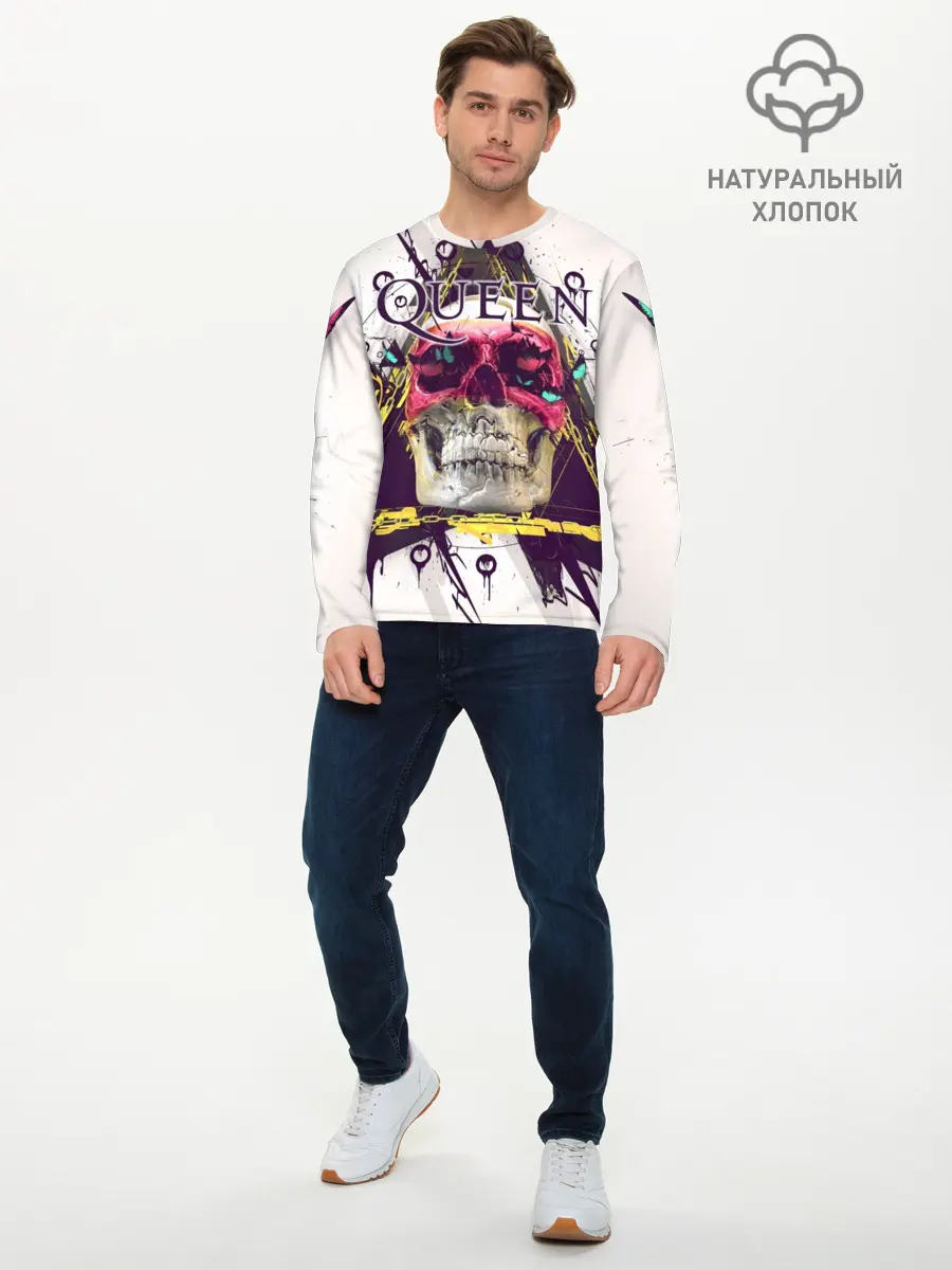 Мужской лонгслив базовый / Queen (P007_P004ooo1710379, P004ooo1710379)