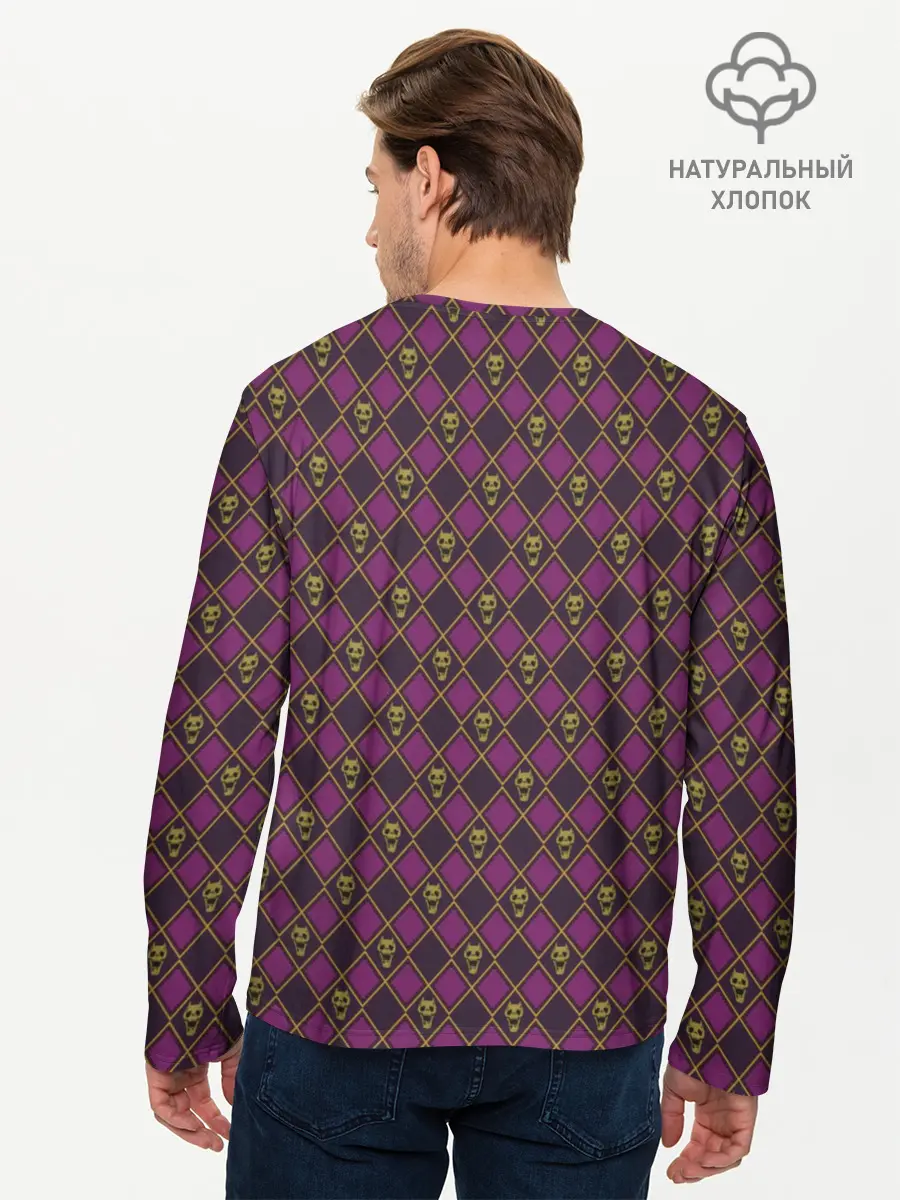 Мужской лонгслив базовый / KILLER QUEEN бордовый паттерн (P007_P004ooo1715887, P004ooo1715887)