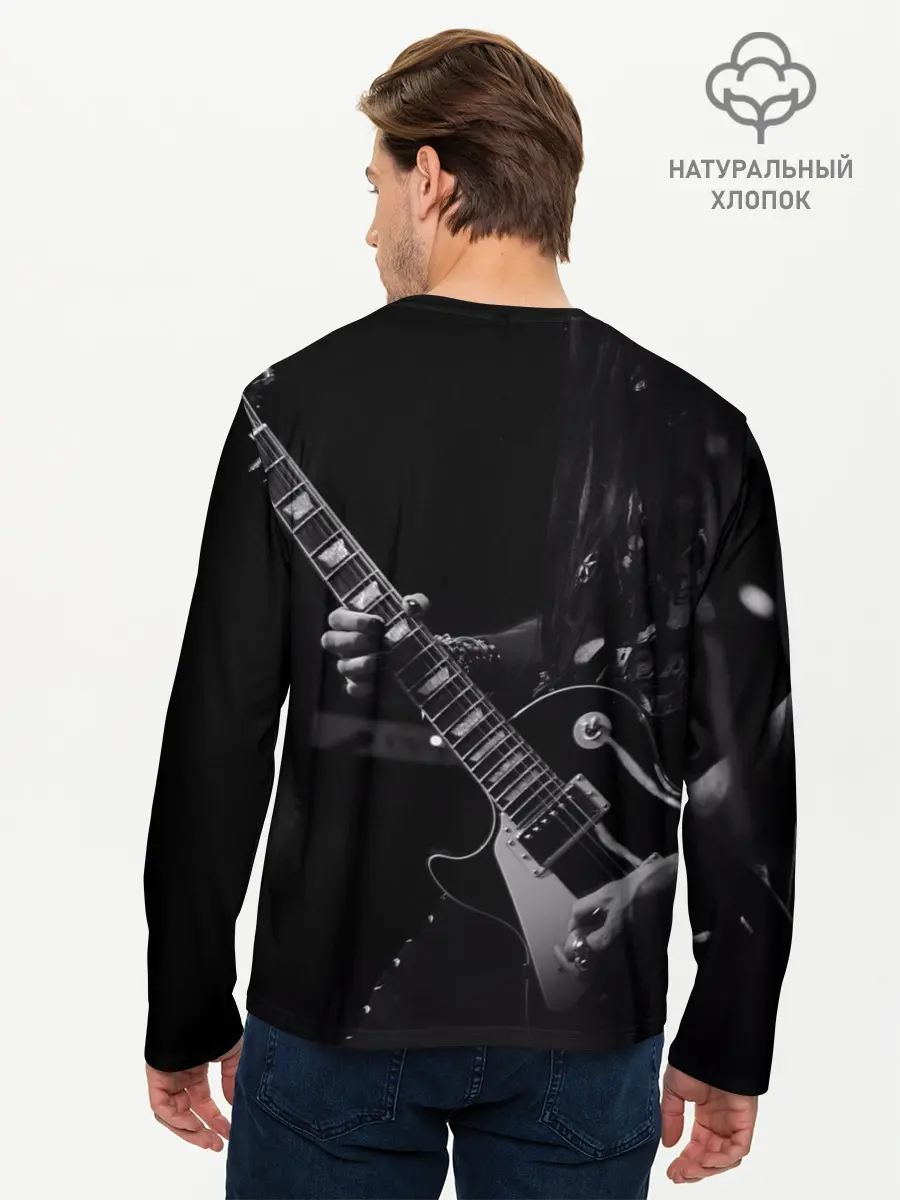Мужской лонгслив базовый / AC/DC (P007_P004ooo1716213, P004ooo1716213)
