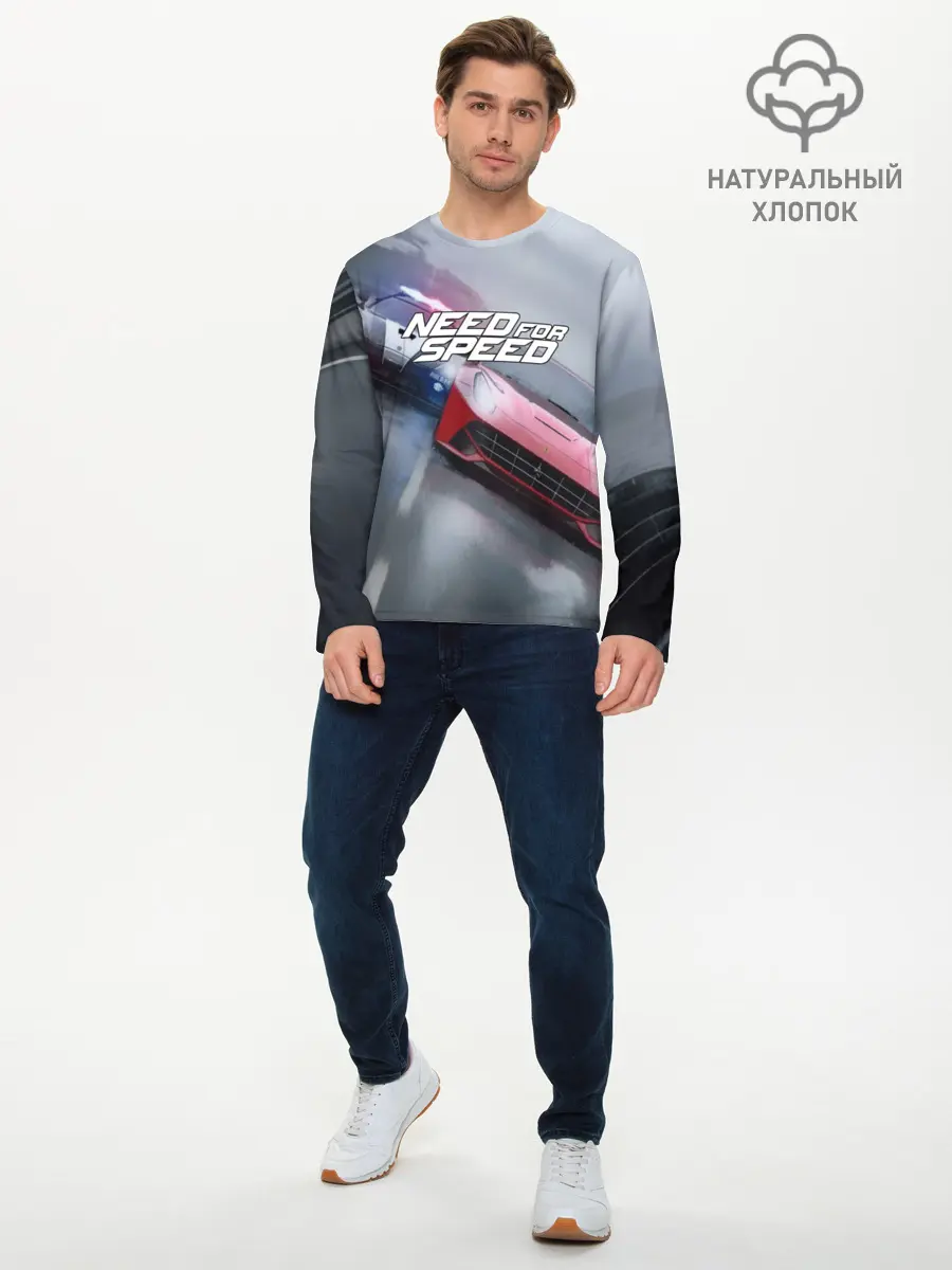 Мужской лонгслив базовый / NEED FOR SPEED (P007_P004ooo1717083, P004ooo1717083)