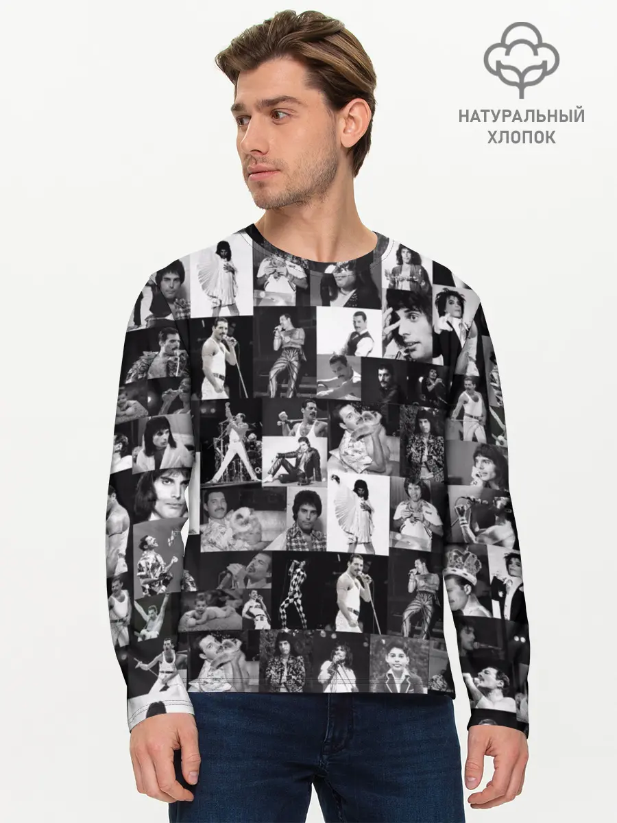 Мужской лонгслив базовый / QUEEN (P007_P004ooo1714121, P004ooo1714121)