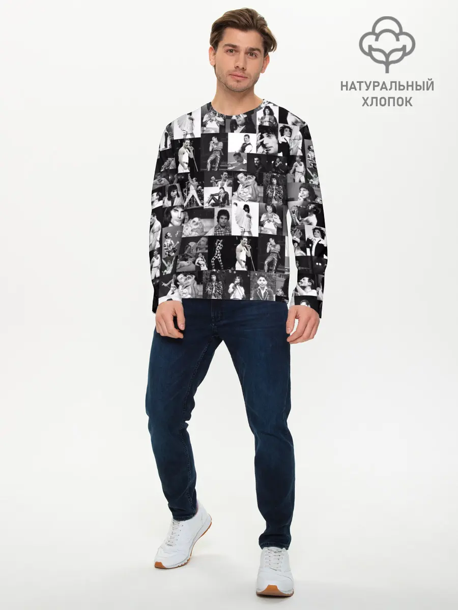 Мужской лонгслив базовый / QUEEN (P007_P004ooo1714121, P004ooo1714121)