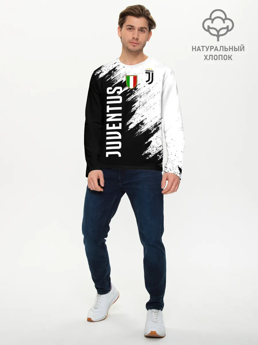 Мужской лонгслив базовый / Ювентус (P007_P004ooo1714805, P004ooo1714805)