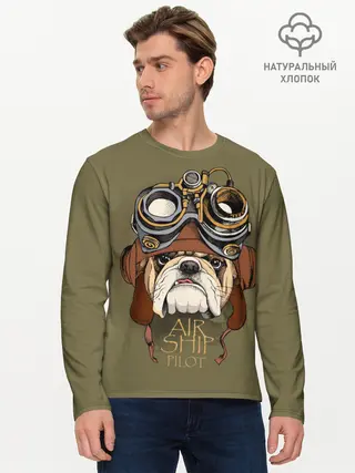 Мужской лонгслив базовый / Air ship pilot