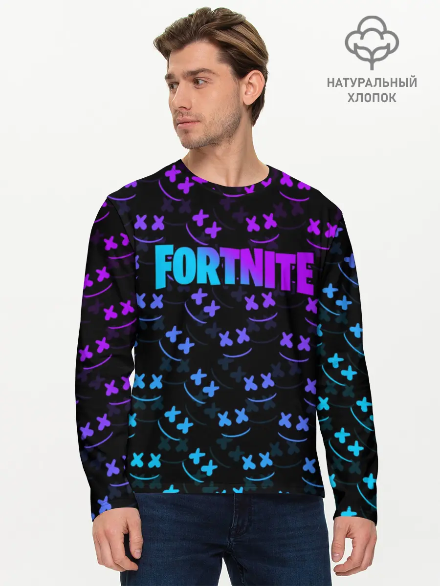Мужской лонгслив базовый / FORTNITE MARSHMELLO NEON (P007_P004ooo1718299, P004ooo1718299)