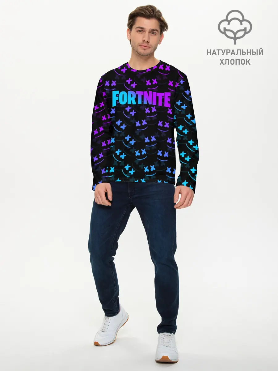 Мужской лонгслив базовый / FORTNITE MARSHMELLO NEON (P007_P004ooo1718299, P004ooo1718299)