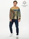 Мужской лонгслив базовый / Крик котика (P007_P004ooo1727245, P004ooo1727245)