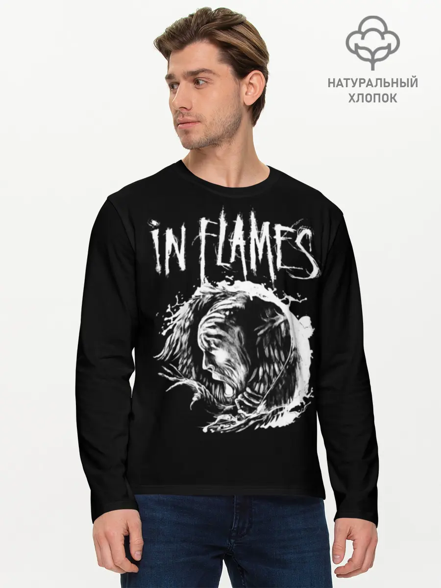 Мужской лонгслив базовый / In Flames (P007_P004ooo1725791, P004ooo1725791)