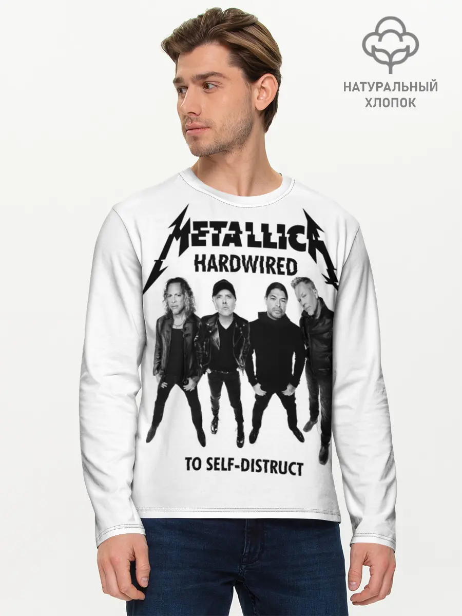 Мужской лонгслив базовый / Metallica (P007_P004ooo1725895, P004ooo1725895)