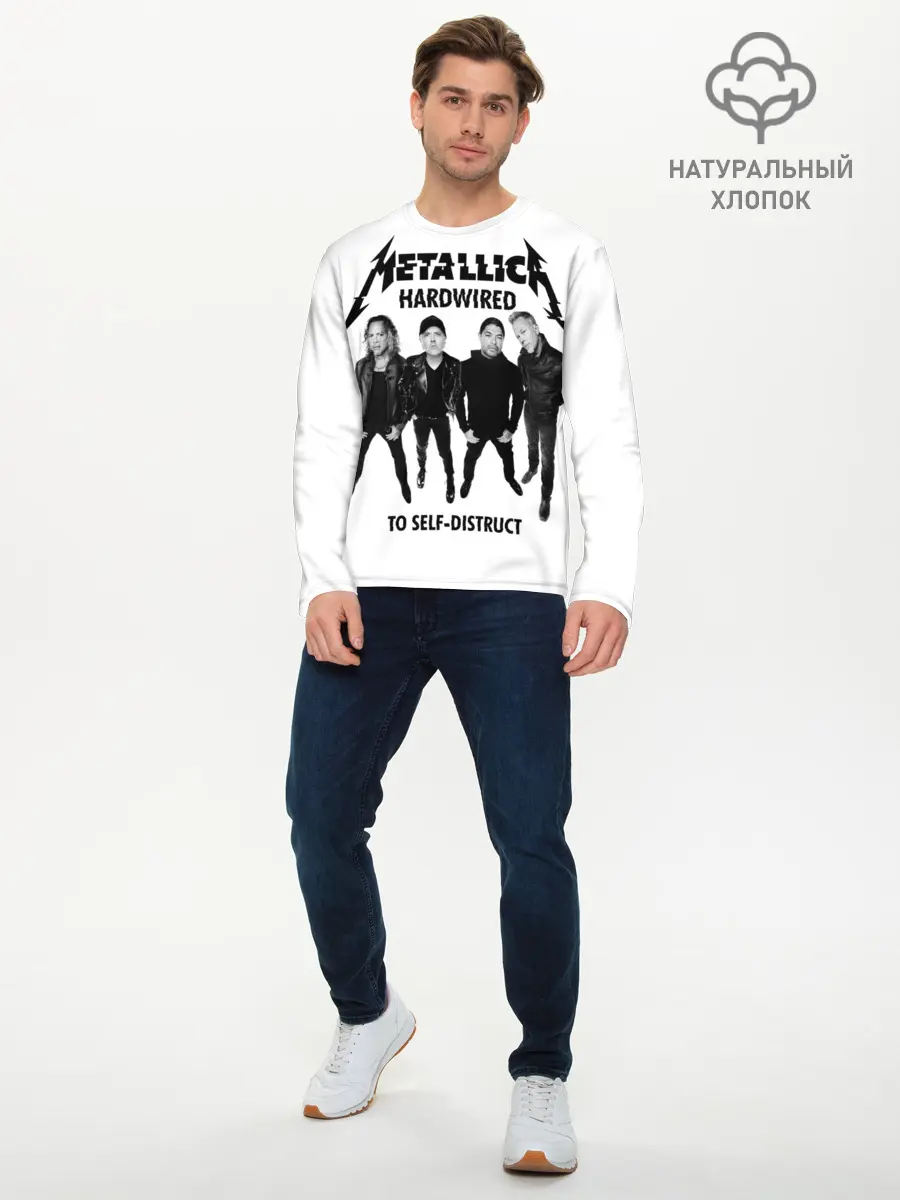 Мужской лонгслив базовый / Metallica (P007_P004ooo1725895, P004ooo1725895)