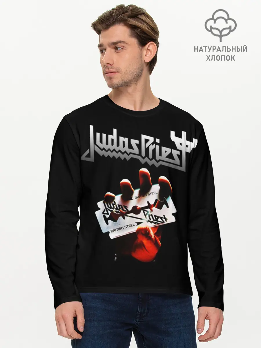Мужской лонгслив базовый / Judas Priest (P007_P004ooo1732147, P004ooo1732147)