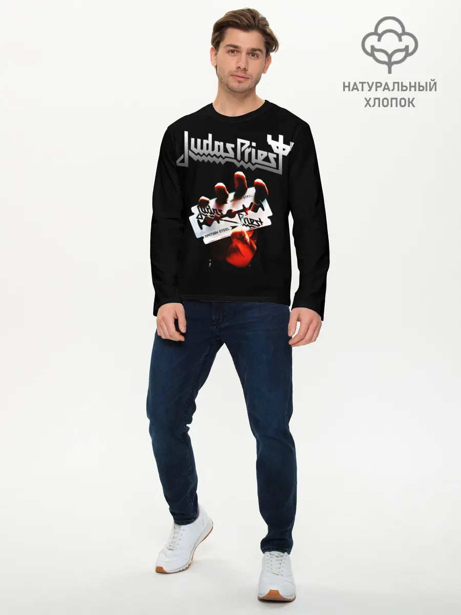 Мужской лонгслив базовый / Judas Priest (P007_P004ooo1732147, P004ooo1732147)