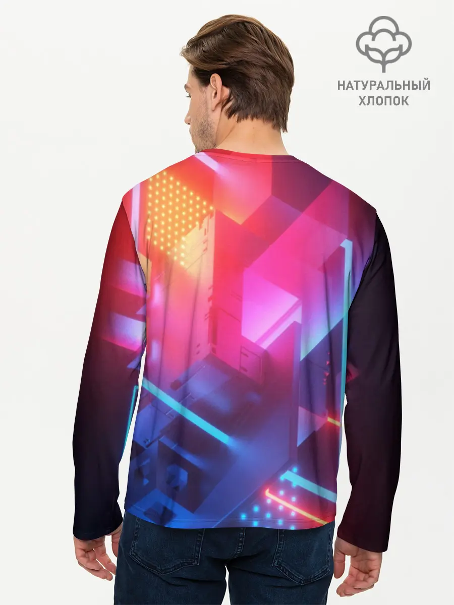 Мужской лонгслив базовый / Marshmello (P007_P004ooo1732579, P004ooo1732579)