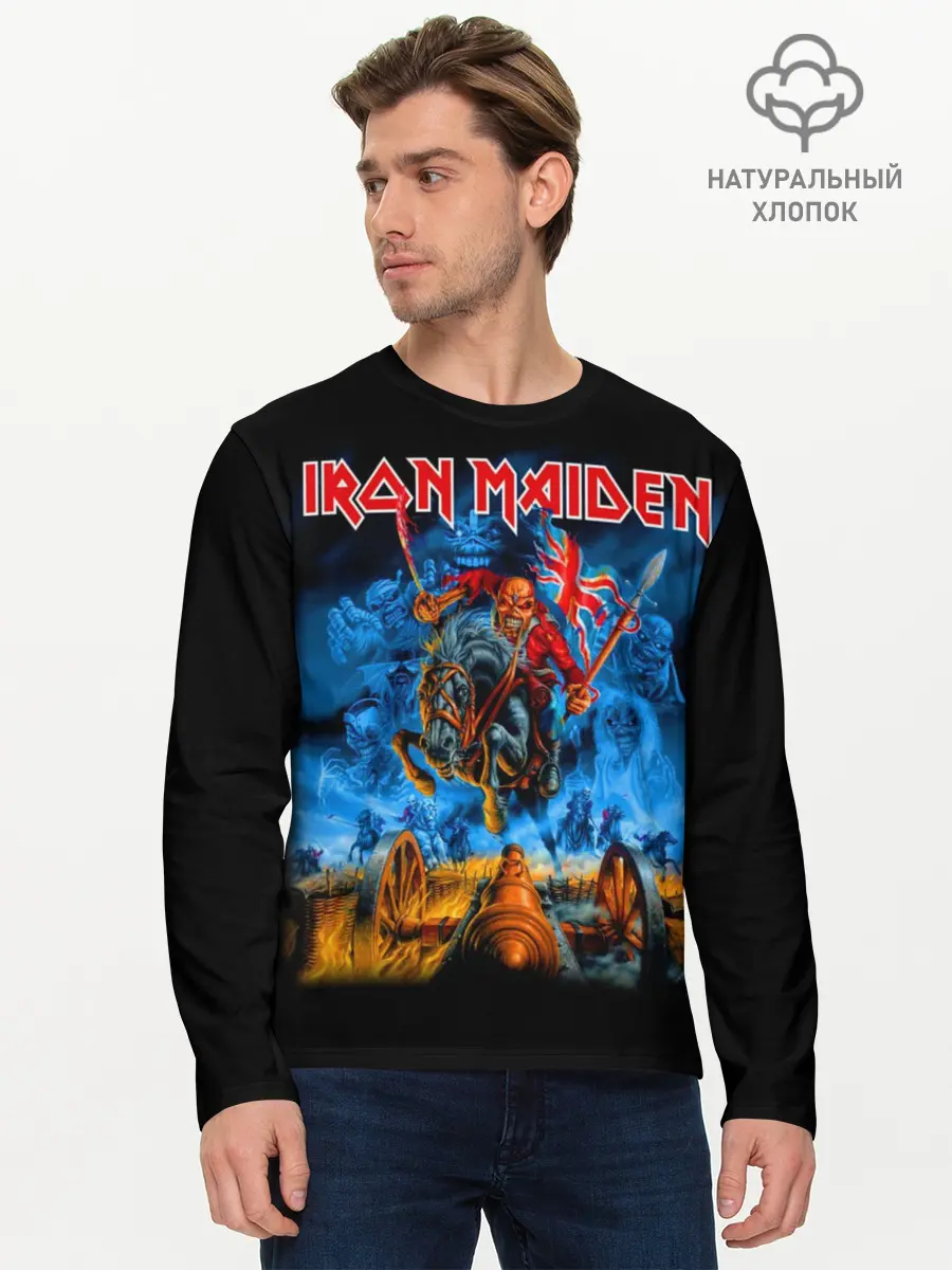 Мужской лонгслив базовый / Iron Maiden (P007_P004ooo1732091, P004ooo1732091)