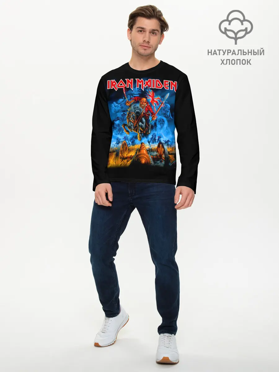 Мужской лонгслив базовый / Iron Maiden (P007_P004ooo1732091, P004ooo1732091)