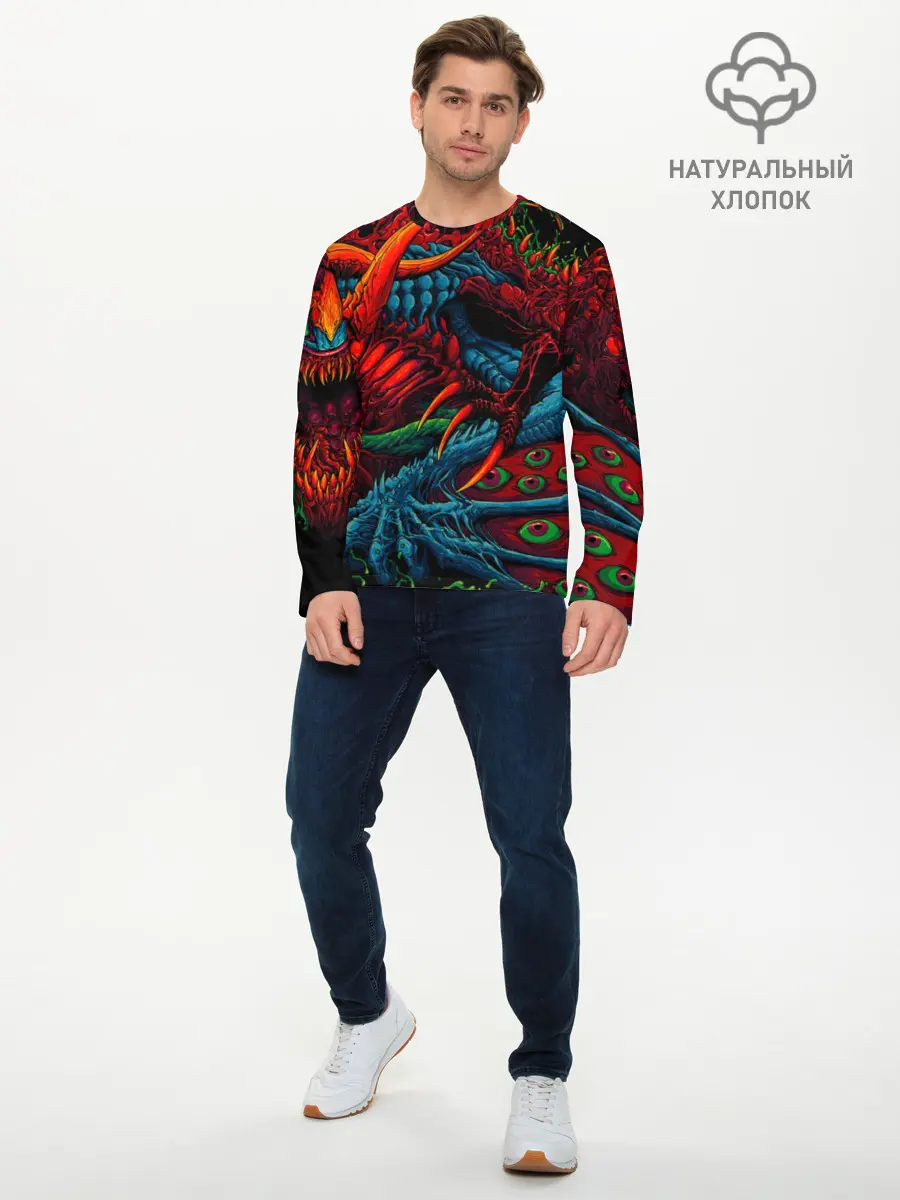 Мужской лонгслив базовый / CS GO:HYPER BEAST (P007_P004ooo1736563, P004ooo1736563)