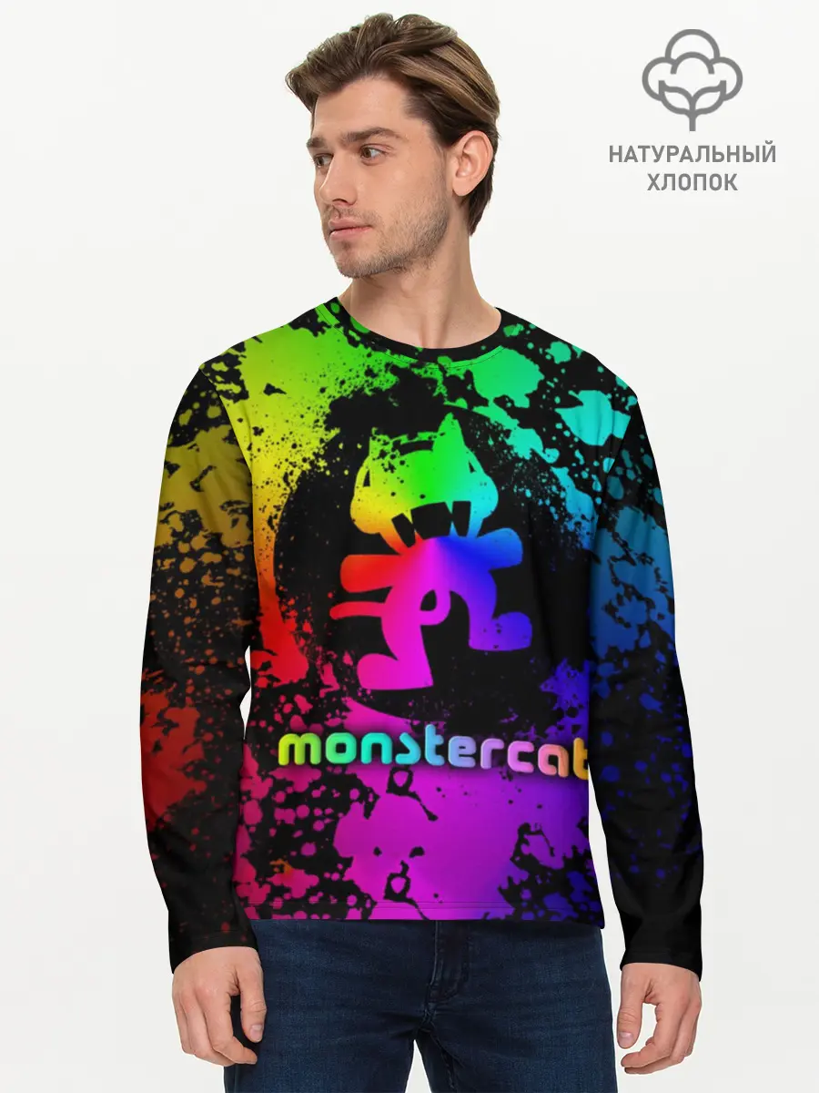 Мужской лонгслив базовый / Monstercat (P007_P004ooo1736901, P004ooo1736901)