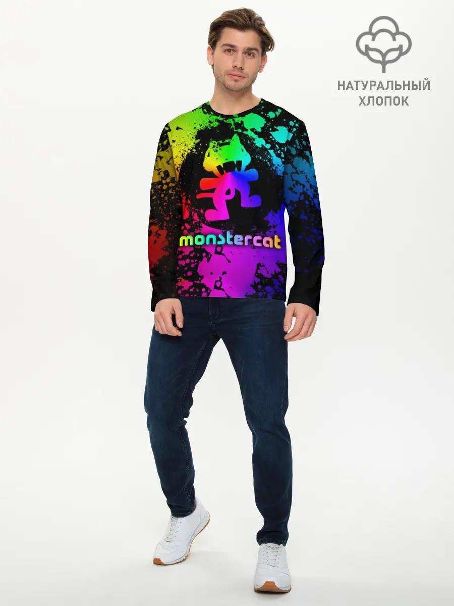 Мужской лонгслив базовый / Monstercat (P007_P004ooo1736901, P004ooo1736901)