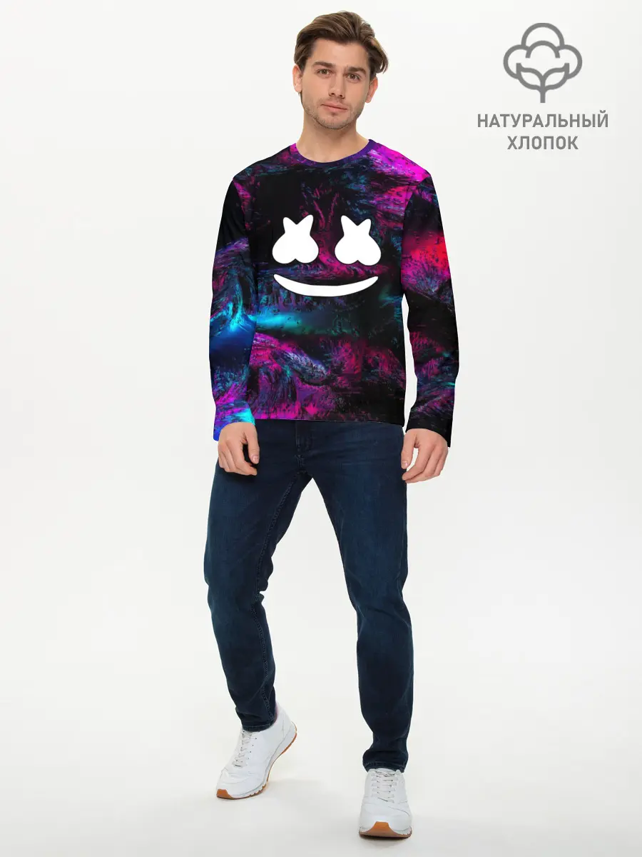 Мужской лонгслив базовый / Marshmello NEON (P007_P004ooo1737519, P004ooo1737519)