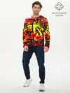 Мужской лонгслив базовый / Граффити (P007_P004ooo1736531, P004ooo1736531)