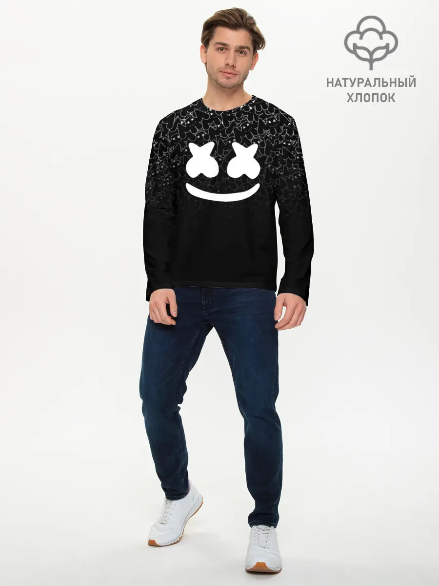Мужской лонгслив базовый / MARSHMELLO BLACK (P007_P004ooo1737593, P004ooo1737593)