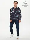 Мужской лонгслив базовый / Космос (P007_P004ooo1740233, P004ooo1740233)